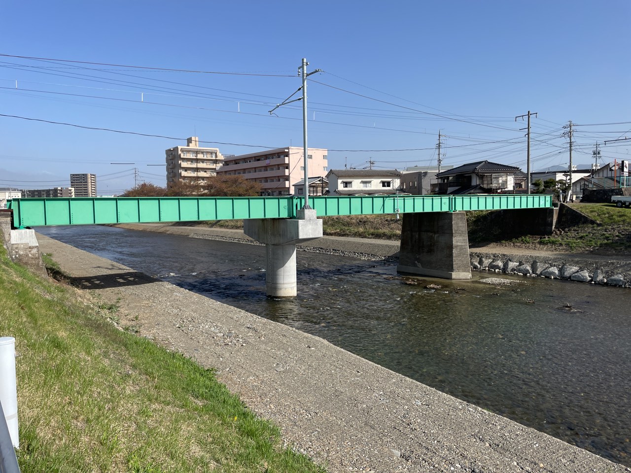 鉄道上高地線　田川橋りょう復旧工事